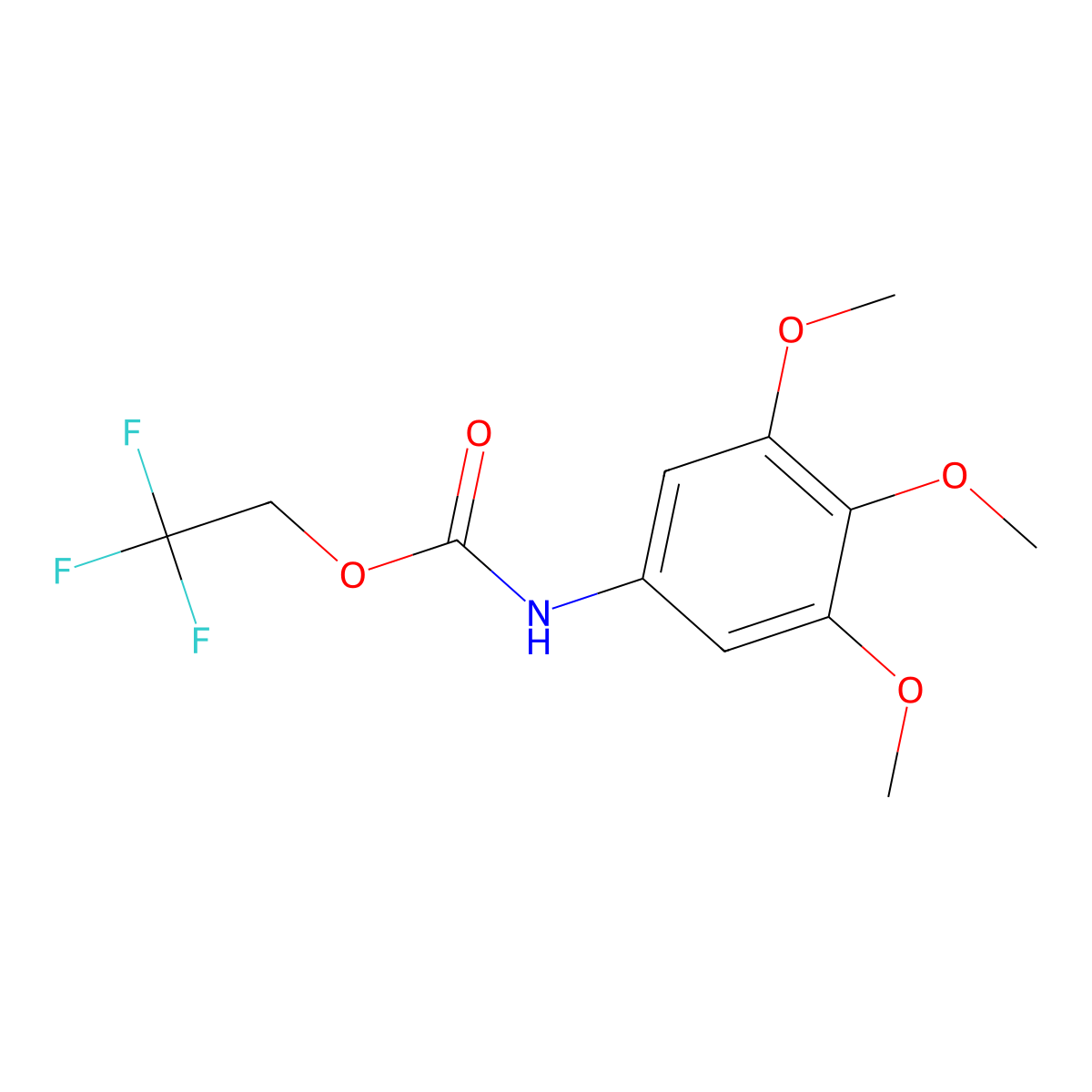 2,2,2-trifluoroethyl N-(3,4,5-trimethoxyphenyl)carbamate molecular structure, CAS 1087797-83-8