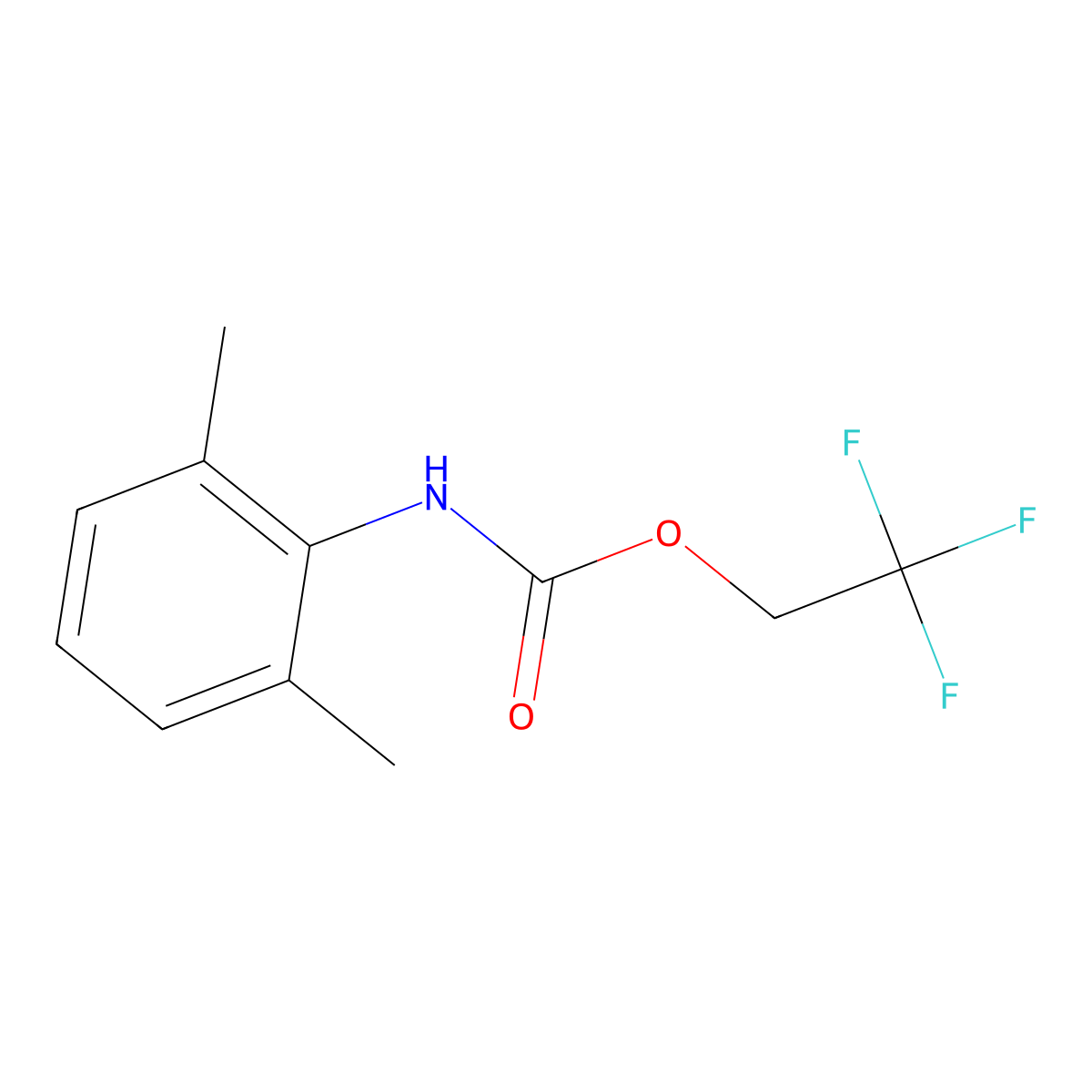 2,2,2-trifluoroethyl N-(2,6-dimethylphenyl)carbamate molecular structure, CAS 1087797-89-4