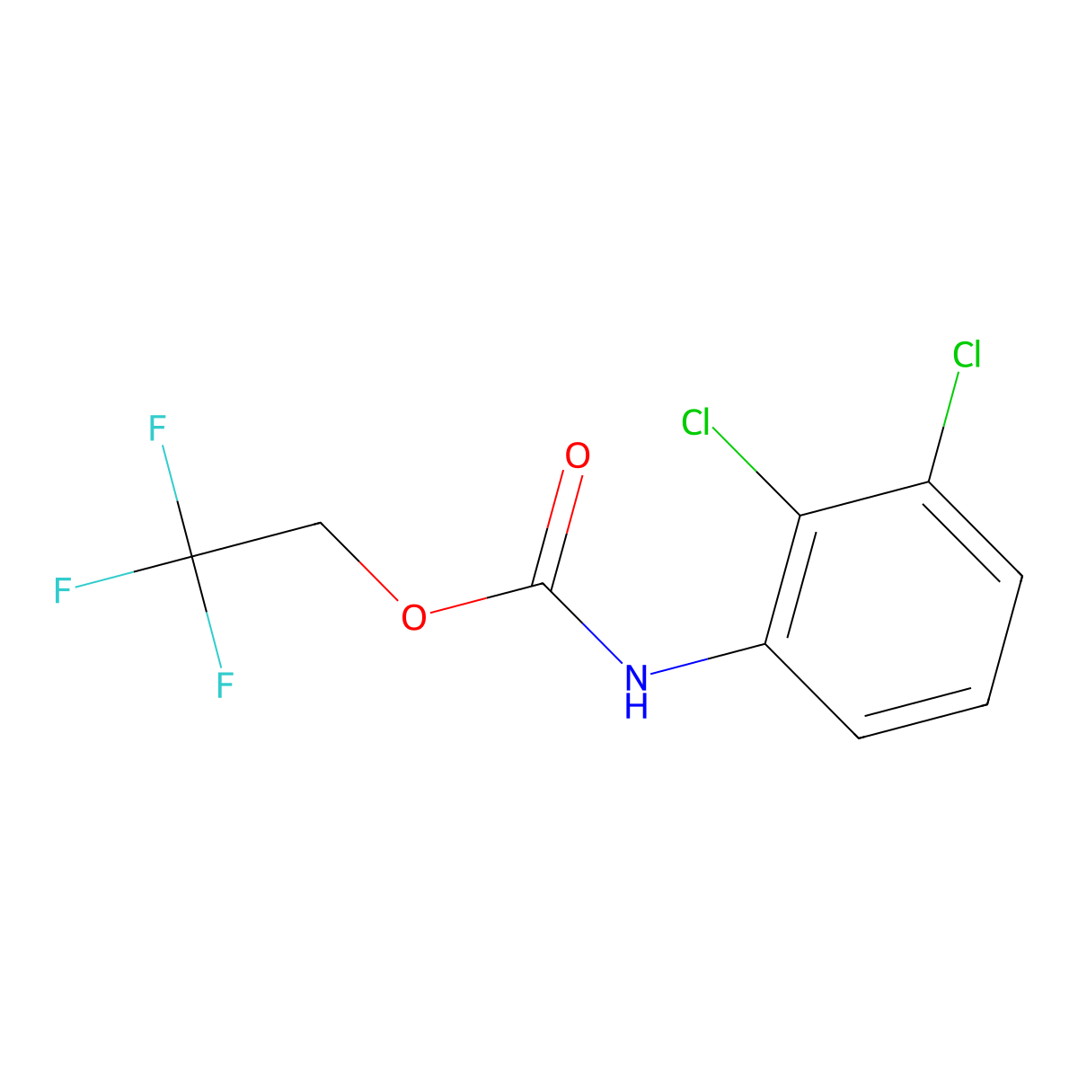 2,2,2-trifluoroethyl N-(2,3-dichlorophenyl)carbamate molecular structure, CAS 1087797-90-7