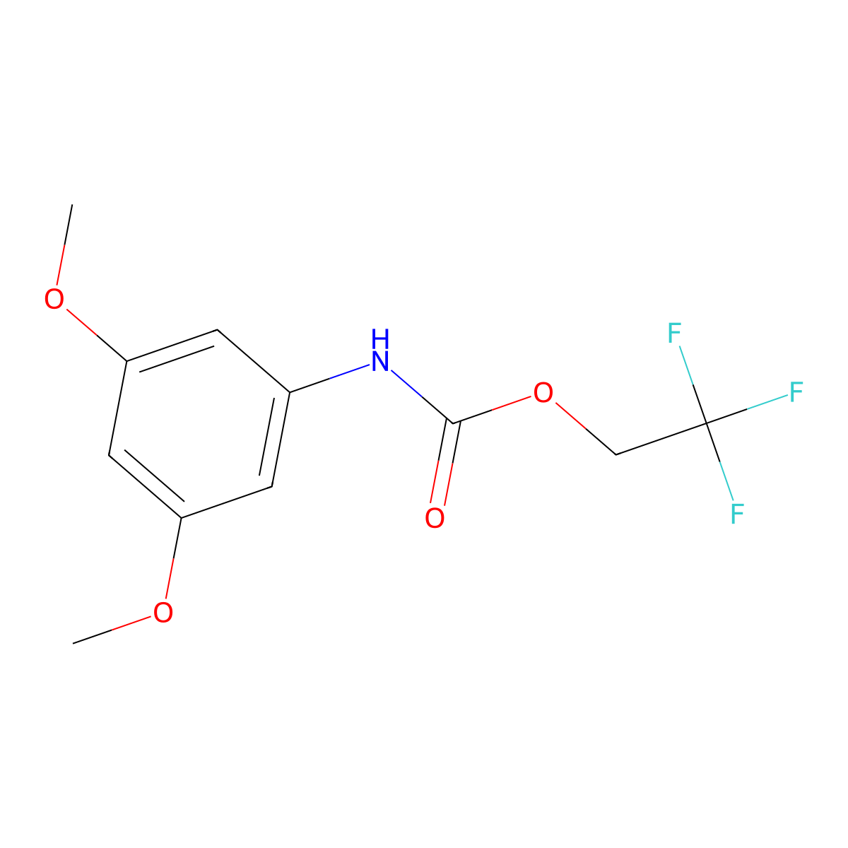 2,2,2-trifluoroethyl N-(3,5-dimethoxyphenyl)carbamate molecular structure, CAS 1087797-91-8