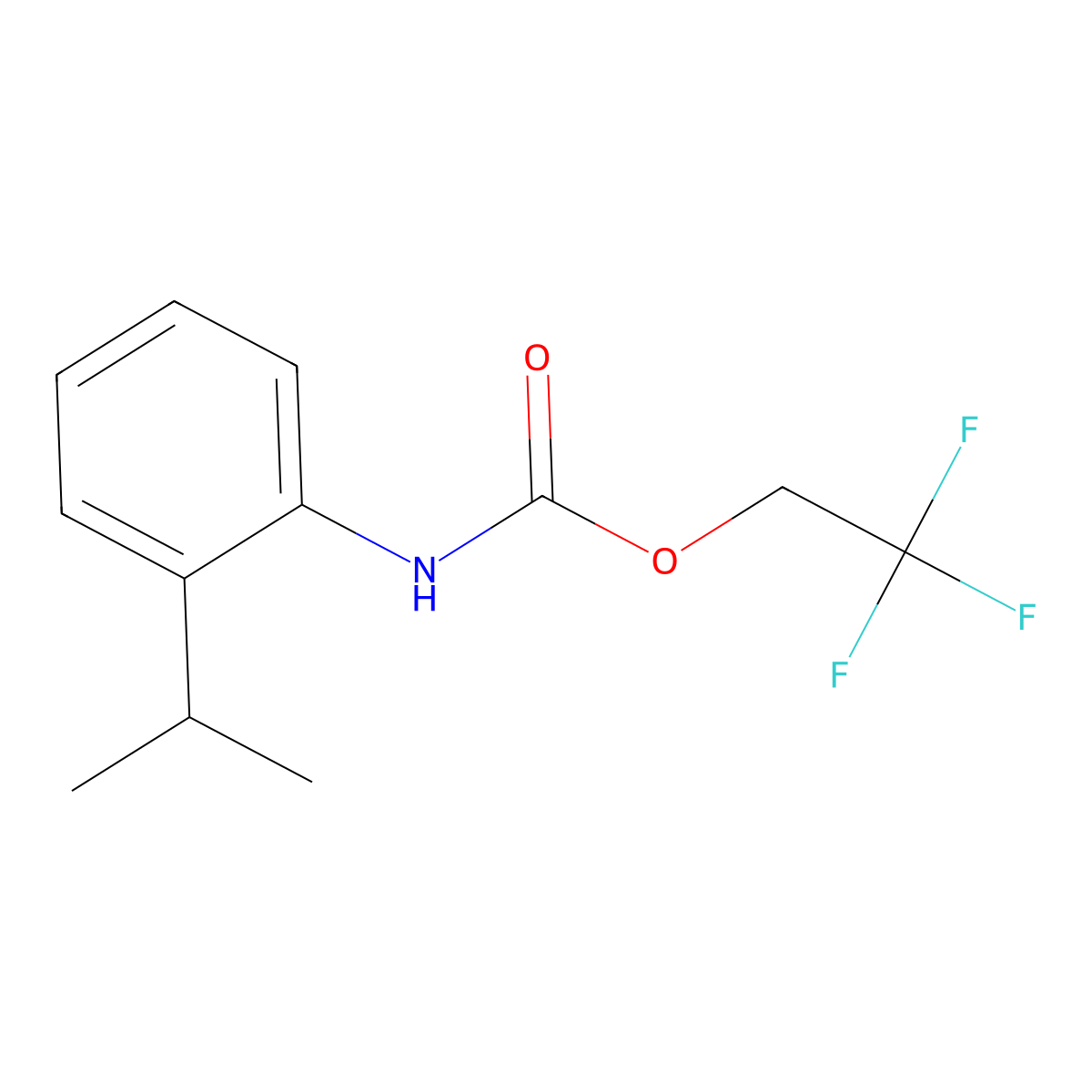 2,2,2-trifluoroethyl N-[2-(propan-2-yl)phenyl]carbamate molecular structure, CAS 1087797-92-9