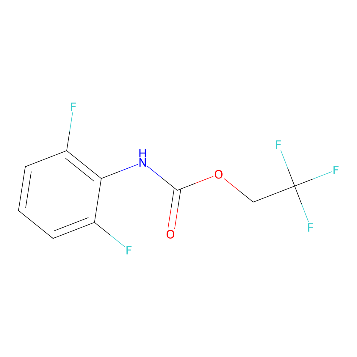 2,2,2-trifluoroethyl N-(2,6-difluorophenyl)carbamate molecular structure, CAS 1087797-93-0