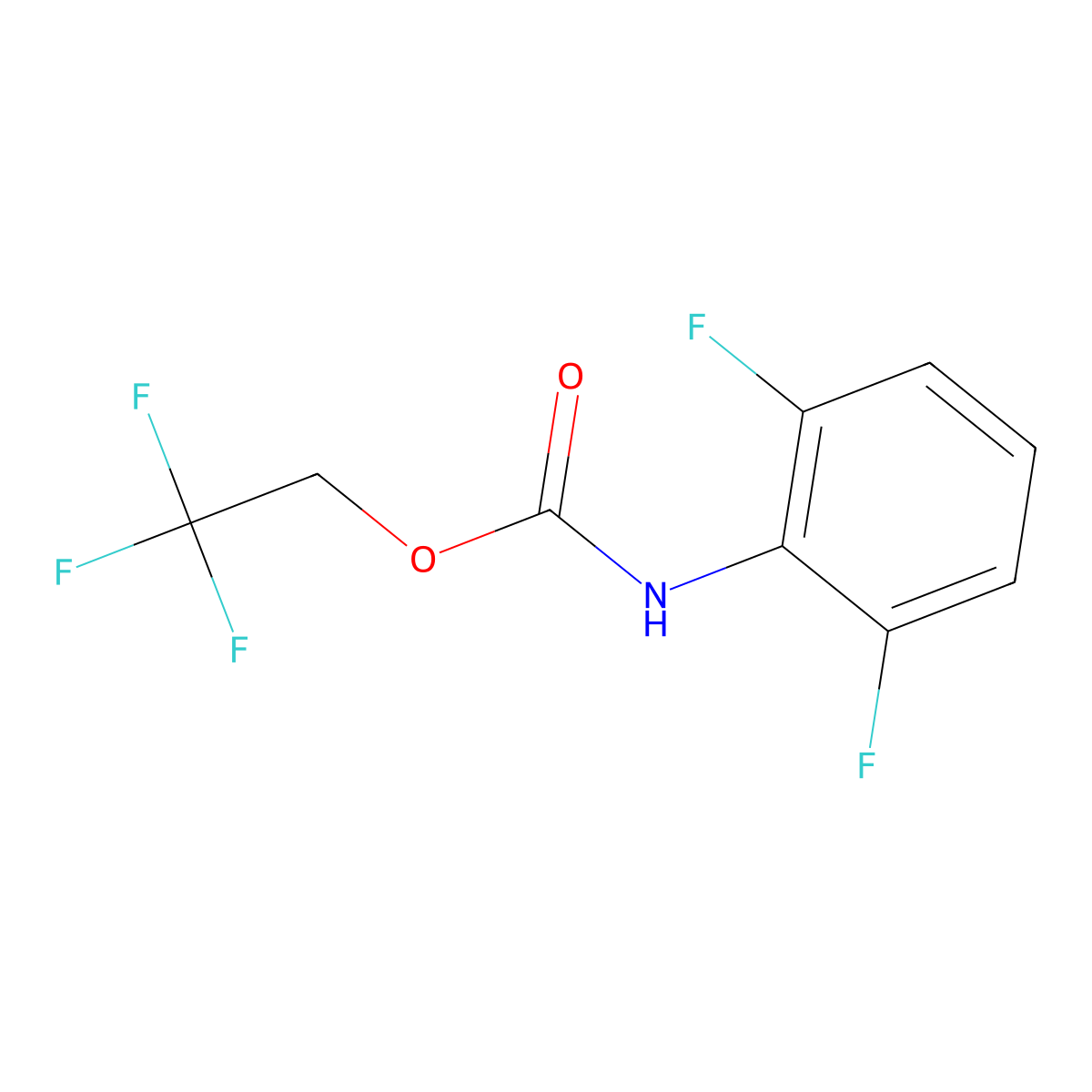 2,2,2-trifluoroethyl N-(2,6-difluorophenyl)carbamate molecular structure, CAS 1087797-93-0