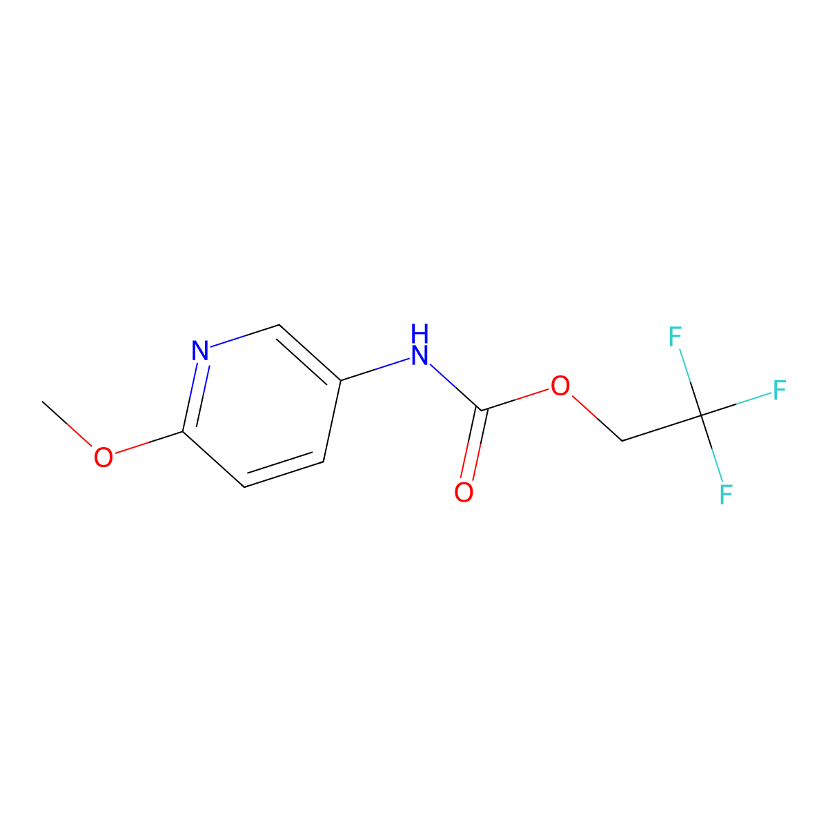 2,2,2-trifluoroethyl N-(6-methoxypyridin-3-yl)carbamate molecular structure, CAS 1087797-95-2