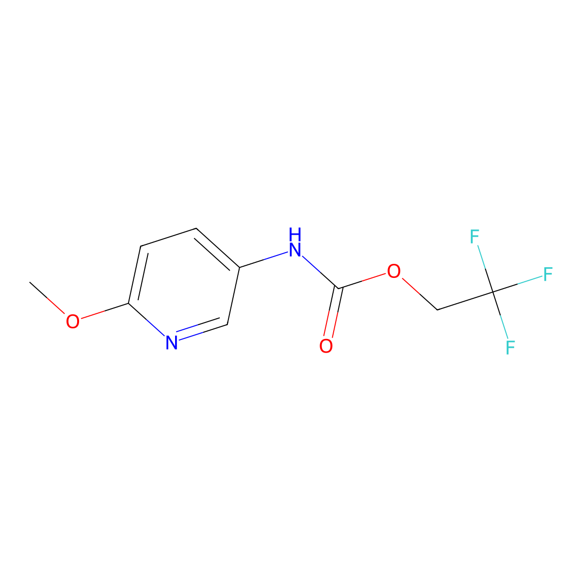 2,2,2-trifluoroethyl N-(6-methoxypyridin-3-yl)carbamate molecular structure, CAS 1087797-95-2