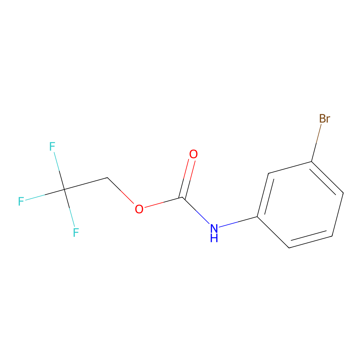 2,2,2-trifluoroethyl N-(3-bromophenyl)carbamate molecular structure, CAS 1087797-98-5