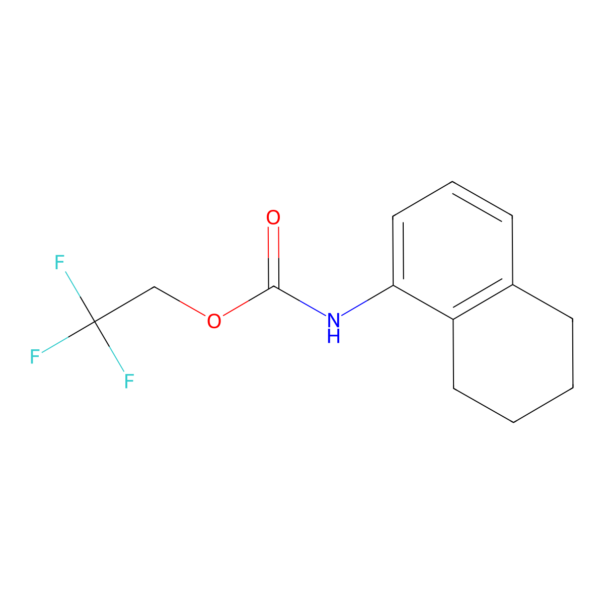 2,2,2-trifluoroethyl N-(5,6,7,8-tetrahydronaphthalen-1-yl)carbamate molecular structure, CAS 1087798-08-0