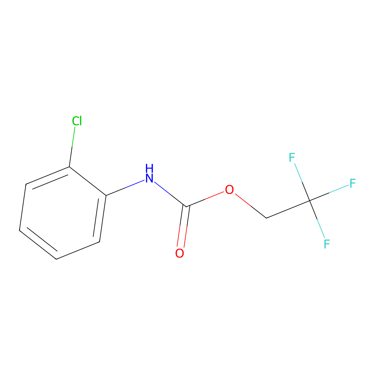 2,2,2-trifluoroethyl N-(2-chlorophenyl)carbamate molecular structure, CAS 1087798-09-1