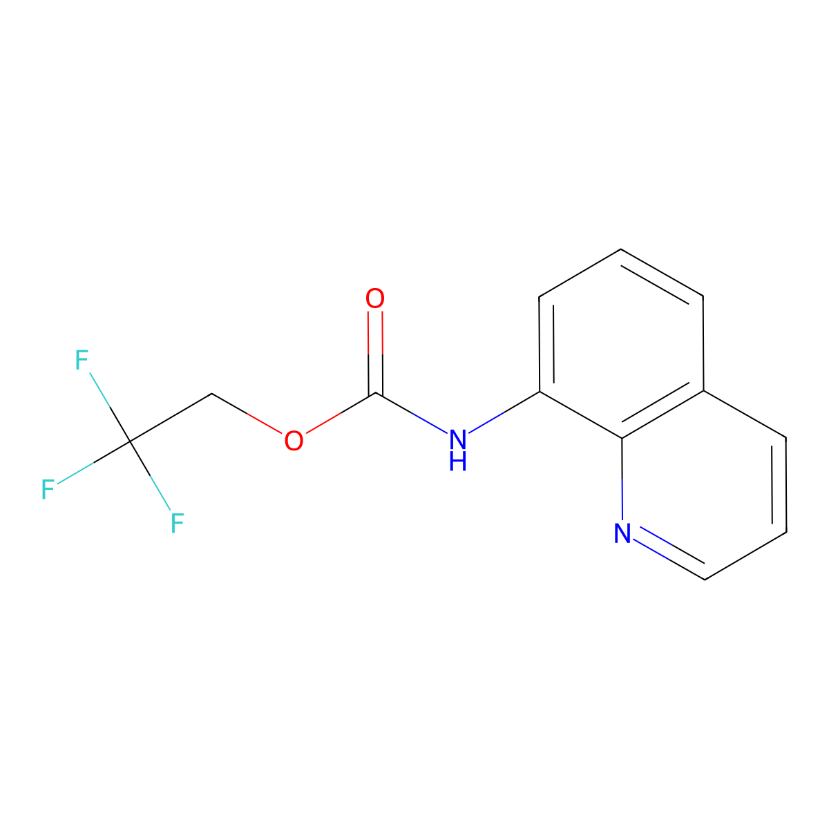 2,2,2-trifluoroethyl N-(quinolin-8-yl)carbamate molecular structure, CAS 1087798-11-5