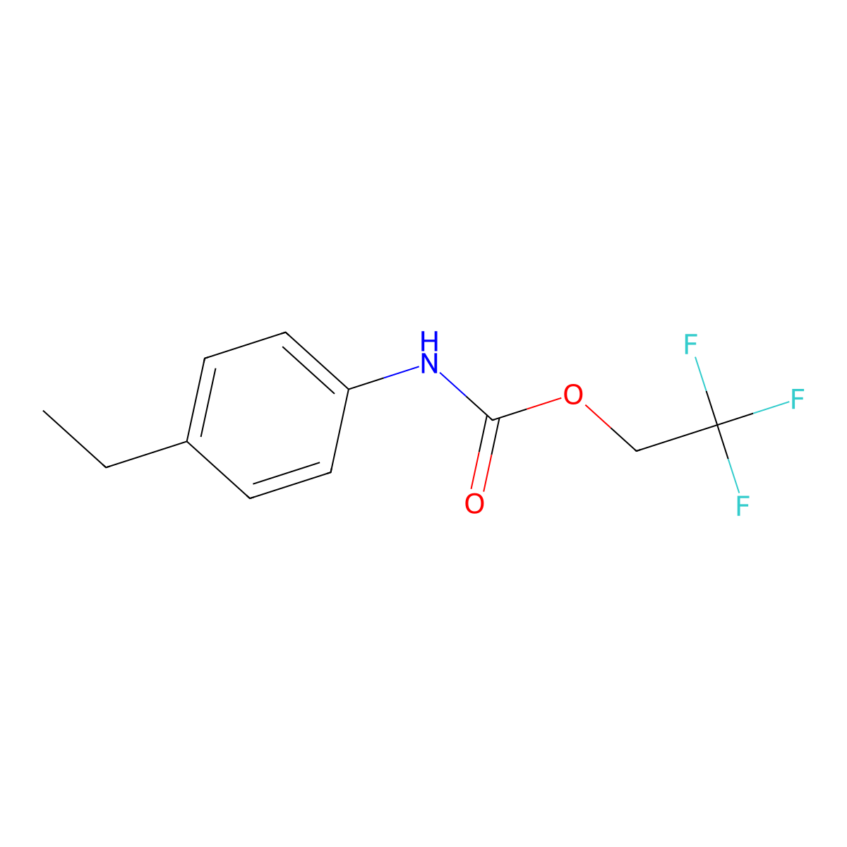 2,2,2-trifluoroethyl N-(4-ethylphenyl)carbamate molecular structure, CAS 1087798-12-6