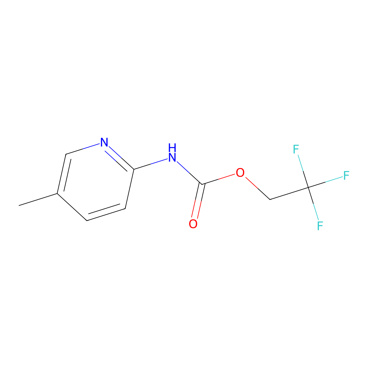 2,2,2-trifluoroethyl N-(5-methylpyridin-2-yl)carbamate molecular structure, CAS 1087798-14-8
