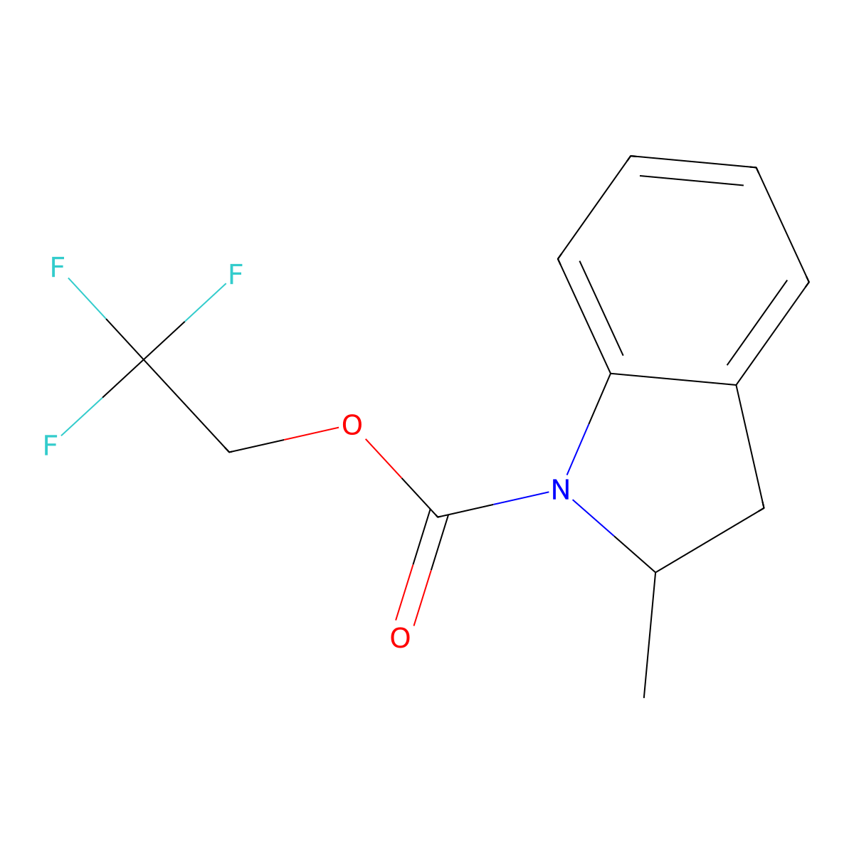 2,2,2-Trifluoroethyl 2-methyl-2,3-dihydro-1h-indole-1-carboxylate molecular structure, CAS 1087798-15-9