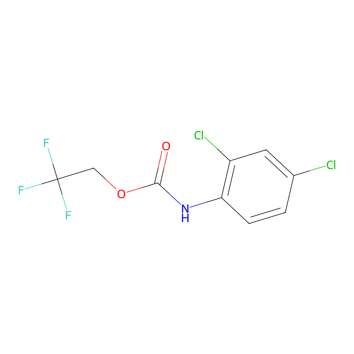 2,2,2-trifluoroethyl N-(2,4-dichlorophenyl)carbamate molecular structure, CAS 1087798-16-0