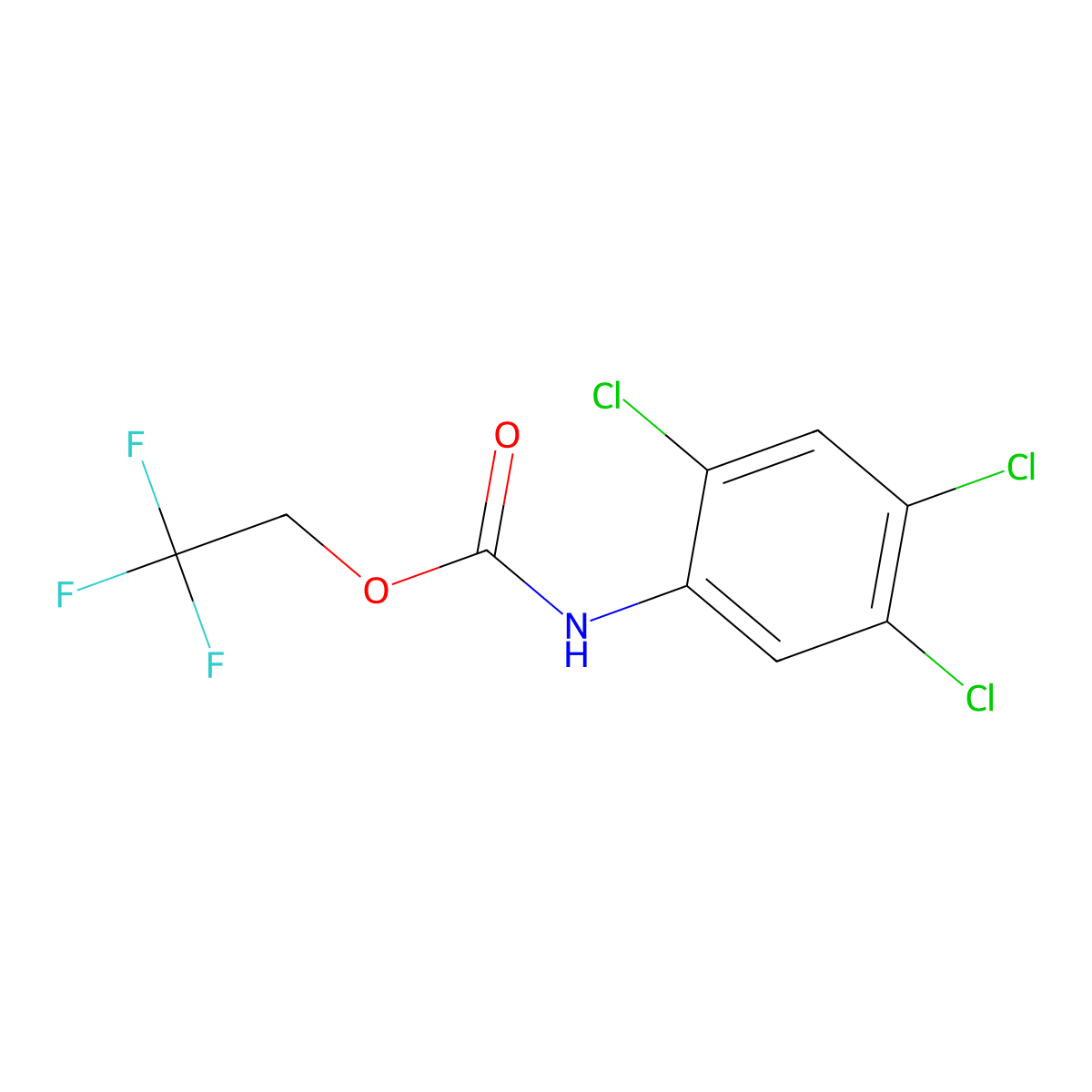 2,2,2-trifluoroethyl N-(2,4,5-trichlorophenyl)carbamate molecular structure, CAS 1087798-21-7