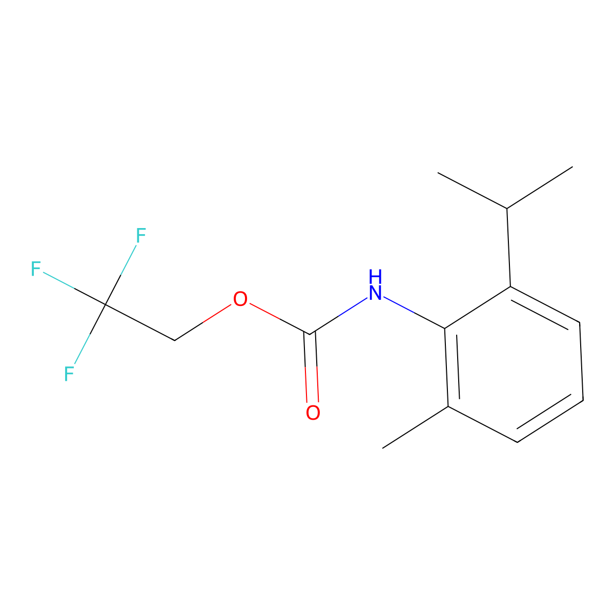 2,2,2-trifluoroethyl N-[2-methyl-6-(propan-2-yl)phenyl]carbamate molecular structure, CAS 1087798-22-8