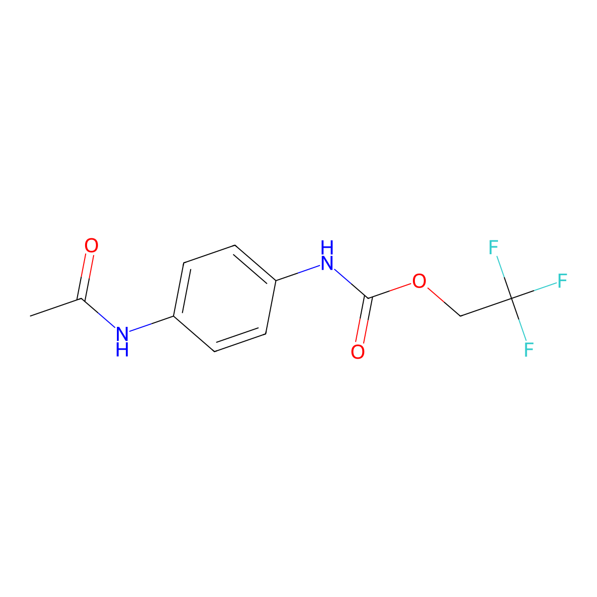 2,2,2-trifluoroethyl N-(4-acetamidophenyl)carbamate molecular structure, CAS 1087798-23-9