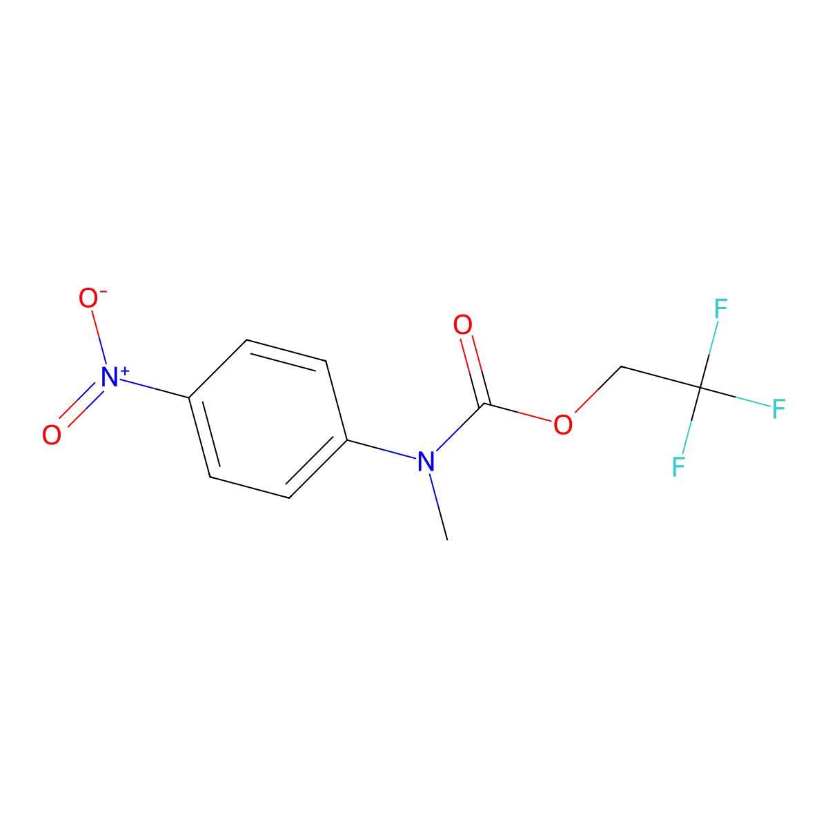 2,2,2-Trifluoroethyl methyl(4-nitrophenyl)carbamate molecular structure, CAS 1087798-26-2