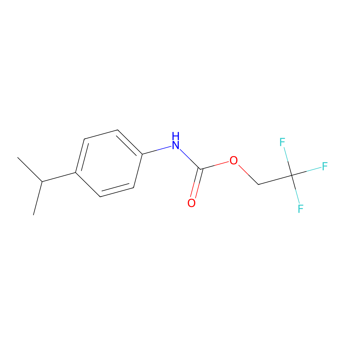 2,2,2-trifluoroethyl N-[4-(propan-2-yl)phenyl]carbamate molecular structure, CAS 1087798-27-3