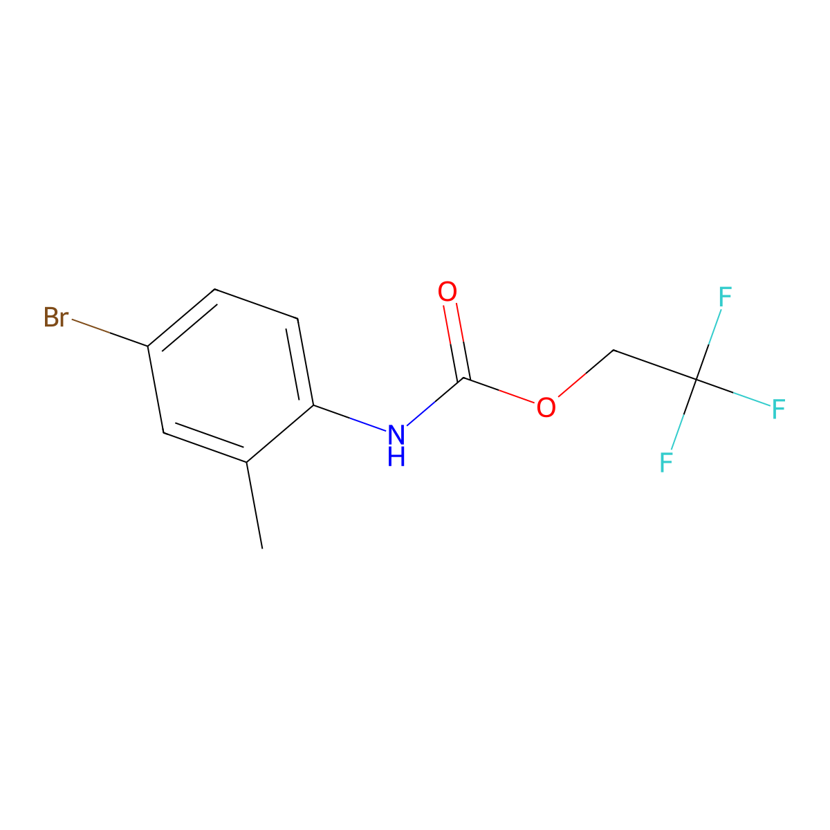 2,2,2-trifluoroethyl N-(4-bromo-2-methylphenyl)carbamate molecular structure, CAS 1087798-29-5