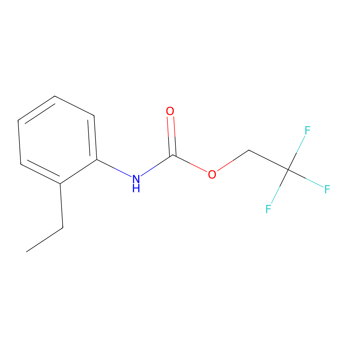 2,2,2-trifluoroethyl N-(2-ethylphenyl)carbamate molecular structure, CAS 1087798-31-9