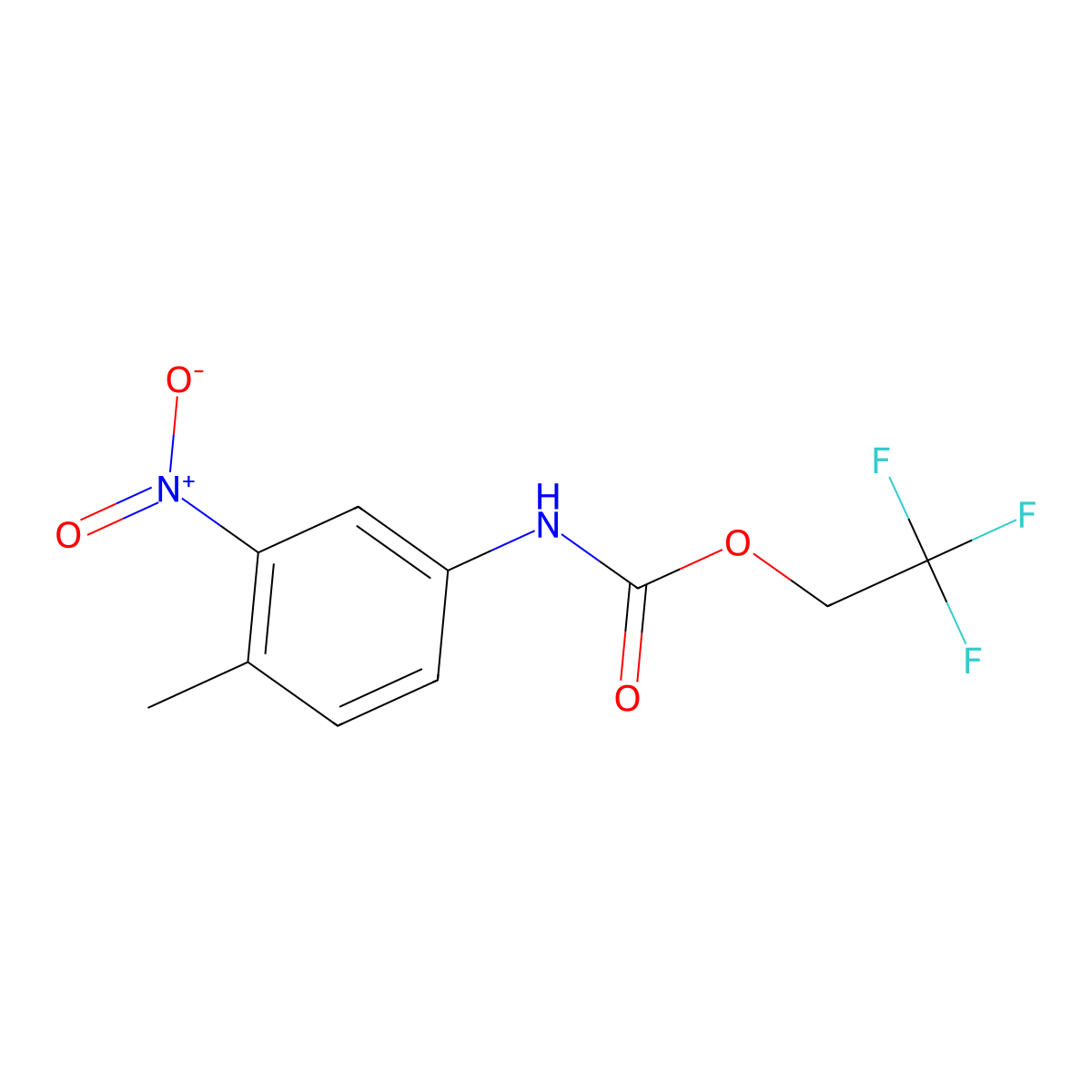 2,2,2-trifluoroethyl N-(4-methyl-3-nitrophenyl)carbamate molecular structure, CAS 1087798-32-0