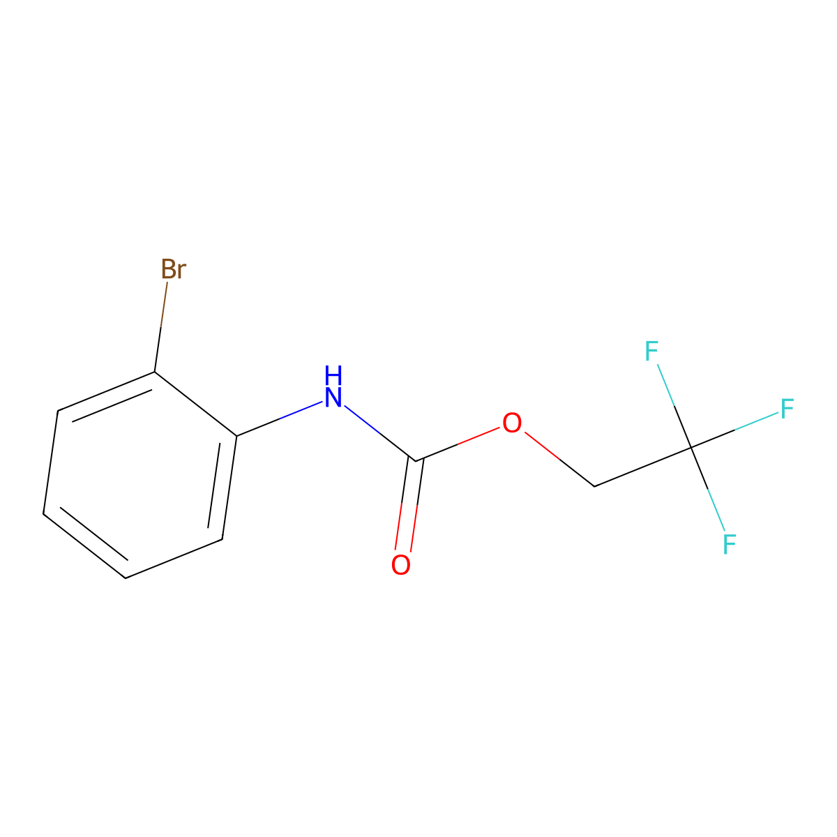 2,2,2-trifluoroethyl N-(2-bromophenyl)carbamate molecular structure, CAS 1087798-33-1