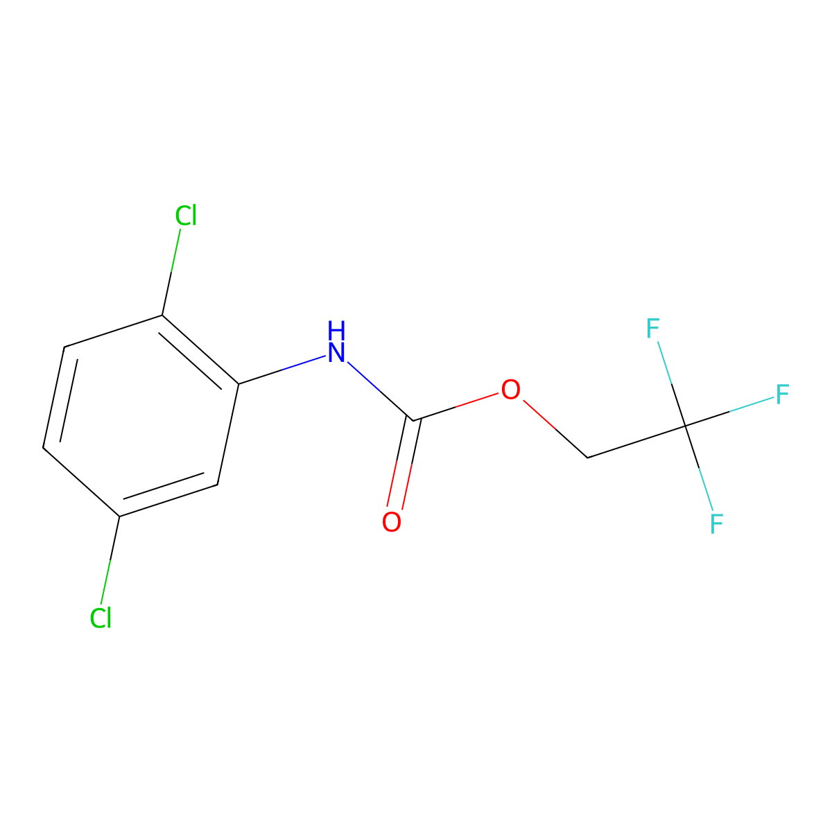 2,2,2-trifluoroethyl N-(2,5-dichlorophenyl)carbamate molecular structure, CAS 1087798-36-4