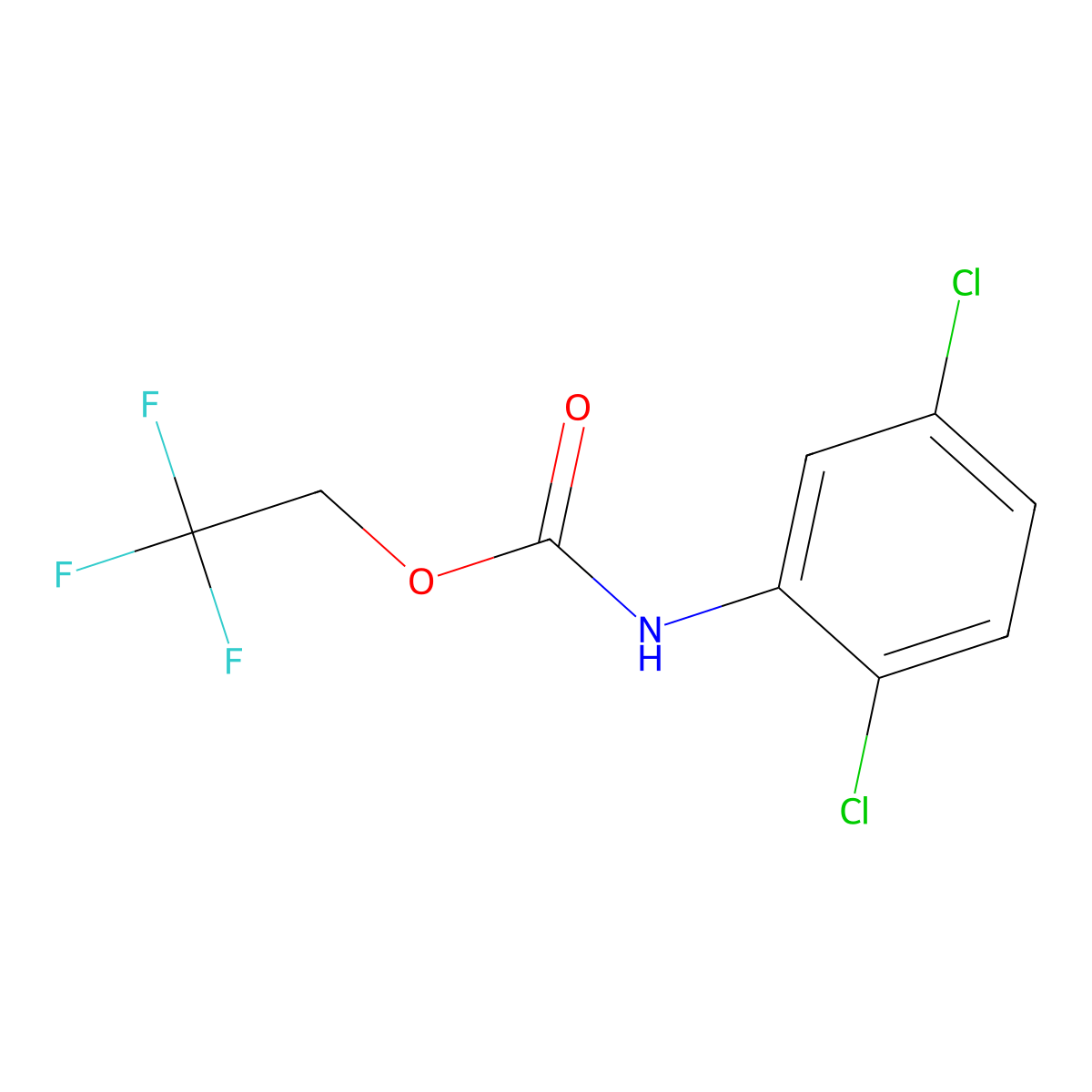 2,2,2-trifluoroethyl N-(2,5-dichlorophenyl)carbamate molecular structure, CAS 1087798-36-4