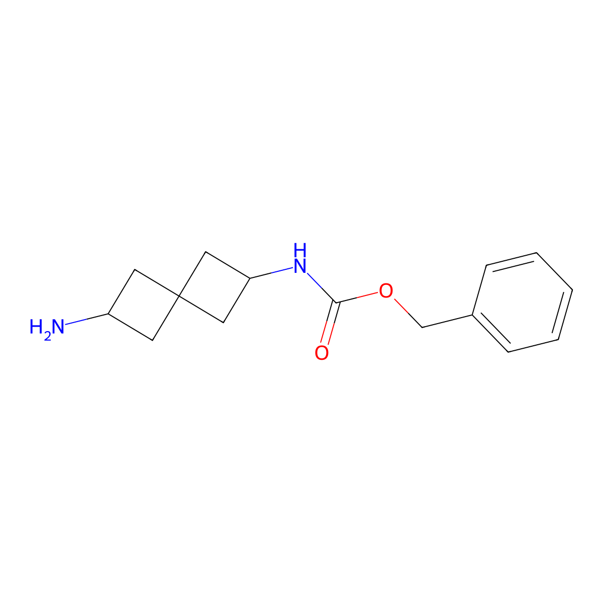 Benzyl N-{6-aminospiro[3.3]heptan-2-yl}carbamate molecular structure, CAS 1087798-39-7