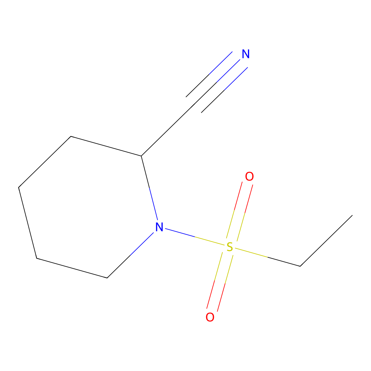 1-(Ethylsulfonyl)piperidine-2-carbonitrile molecular structure, CAS 1087798-43-3