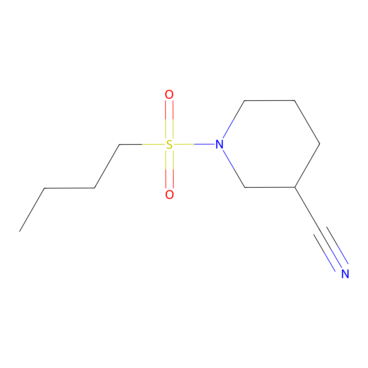 1-(Butylsulfonyl)piperidine-3-carbonitrile molecular structure, CAS 1087798-45-5
