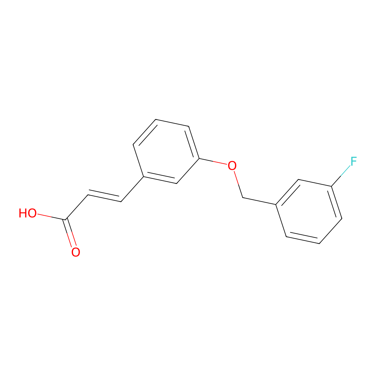 (2E)-3-{3-[(3-fluorobenzyl)oxy]phenyl}acrylic acid molecular structure, CAS 1087799-09-4