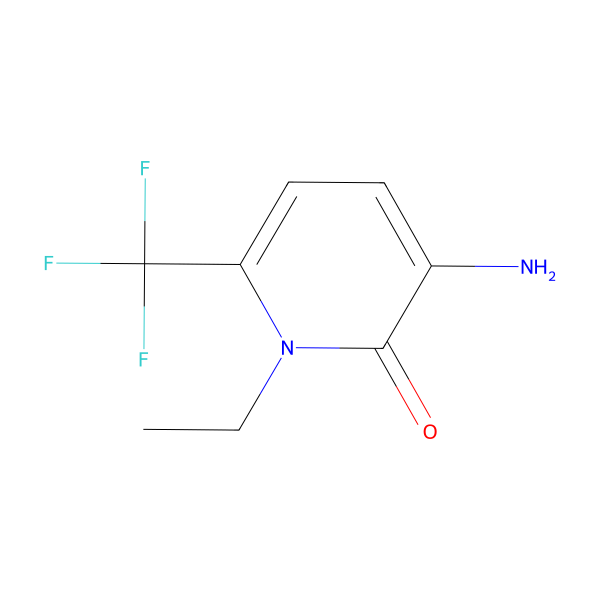 3-Amino-1-ethyl-6-(trifluoromethyl)-1,2-dihydropyridin-2-one molecular structure, CAS 1087800-63-2