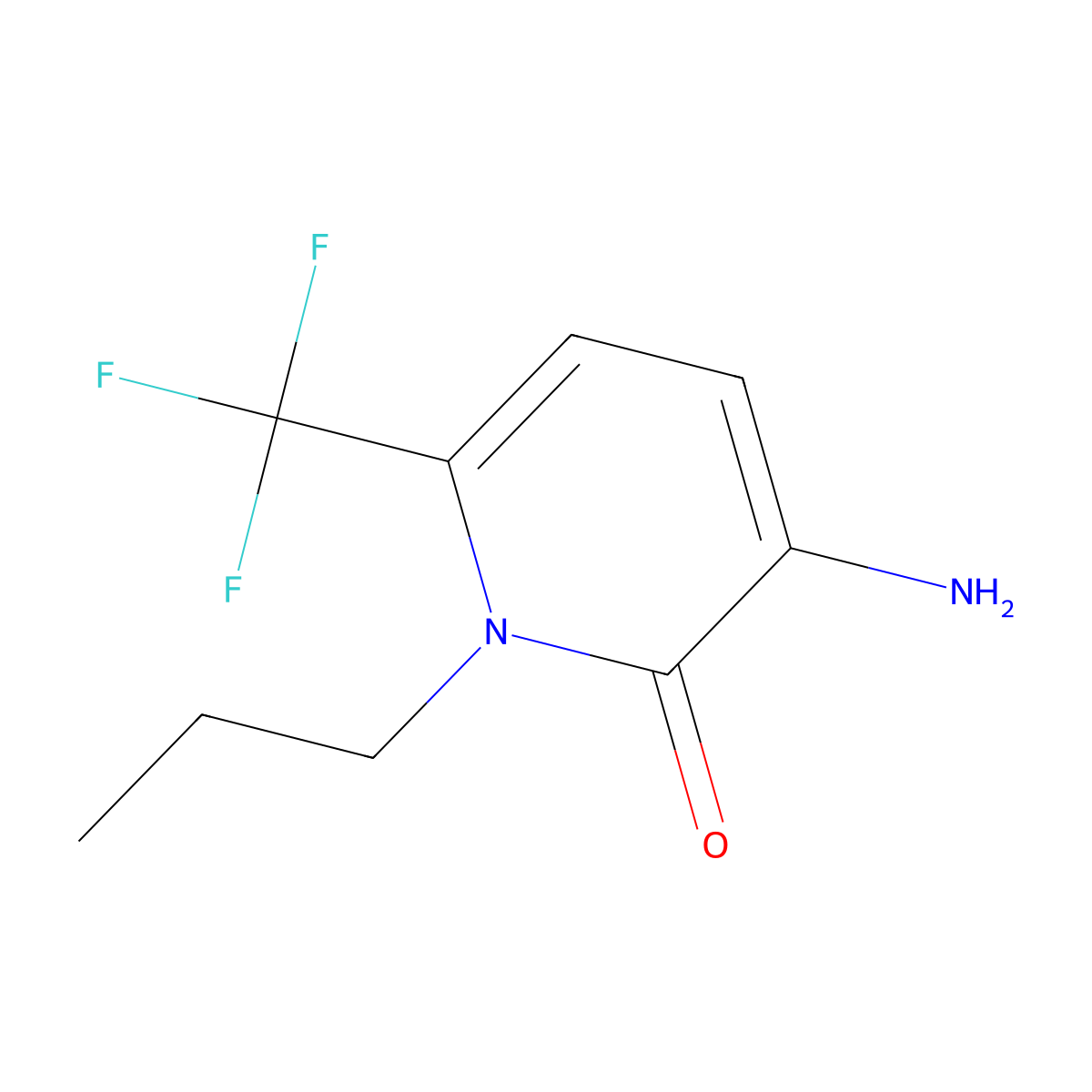 3-amino-1-propyl-6-(trifluoromethyl)pyridin-2(1H)-one molecular structure, CAS 1087800-64-3