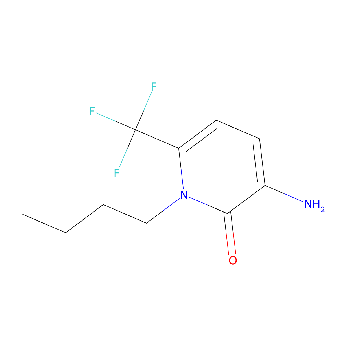 3-Amino-1-butyl-6-(trifluoromethyl)-1,2-dihydropyridin-2-one molecular structure, CAS 1087800-66-5
