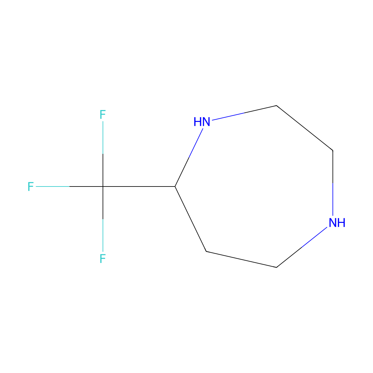 5-(Trifluoromethyl)-1,4-diazepane molecular structure, CAS 1087800-67-6