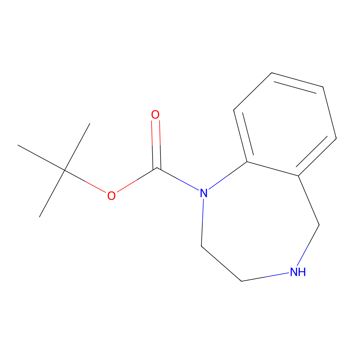tert-butyl 2,3,4,5-tetrahydro-1H-1,4-benzodiazepine-1-carboxylate molecular structure, CAS 1087800-69-8