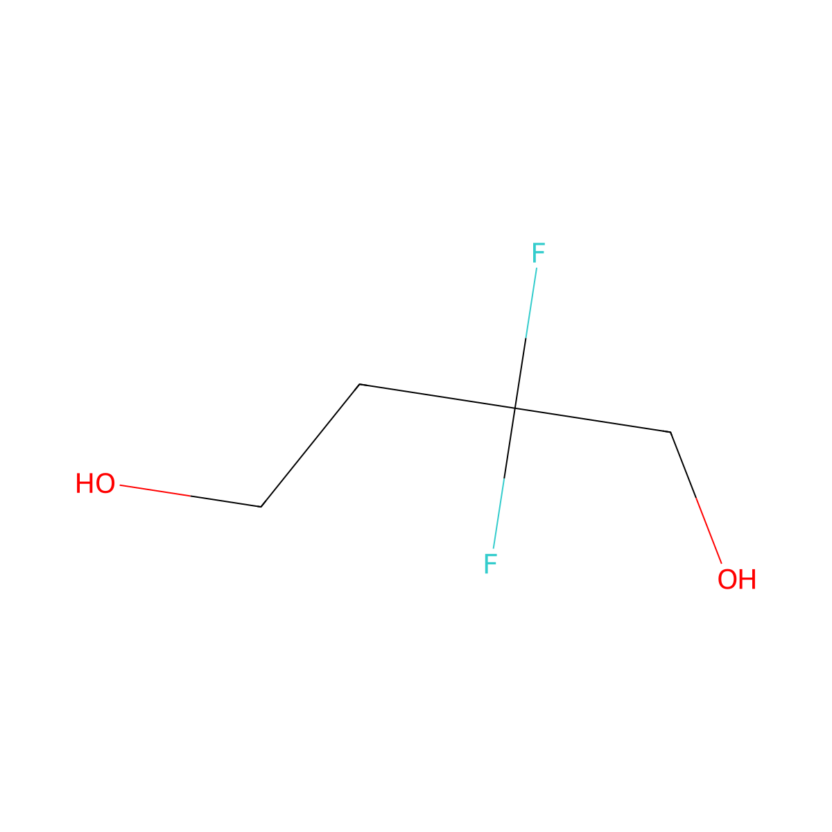 2,2-Difluorobutane-1,4-diol molecular structure, CAS 108781-20-0