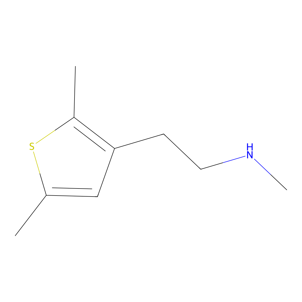 [2-(2,5-Dimethylthiophen-3-yl)ethyl](methyl)amine molecular structure, CAS 108783-20-6