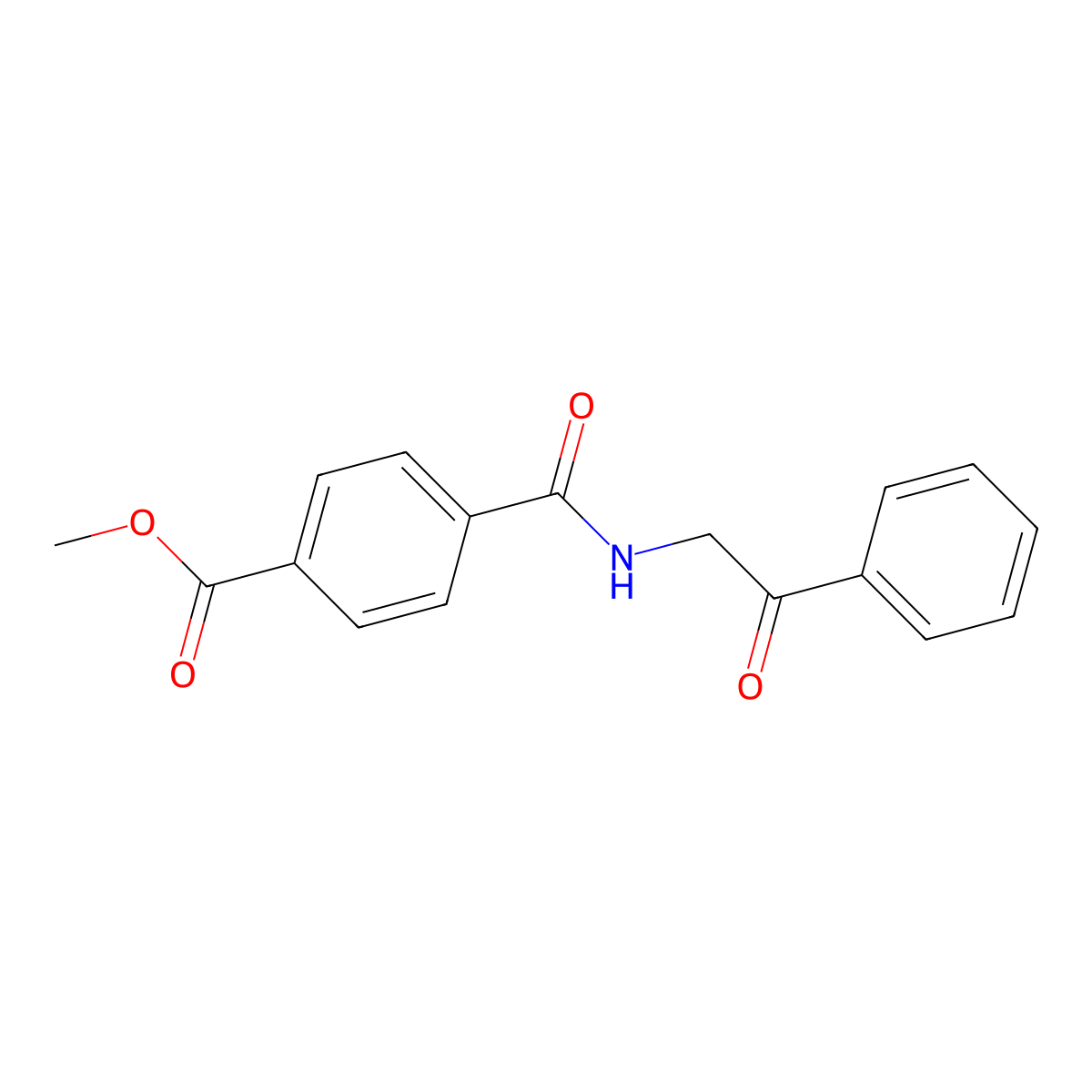 4-[[(2-Oxo-2-phenylethyl)amino]carbonyl]benzoic acid methyl ester molecular structure, CAS 108783-59-1