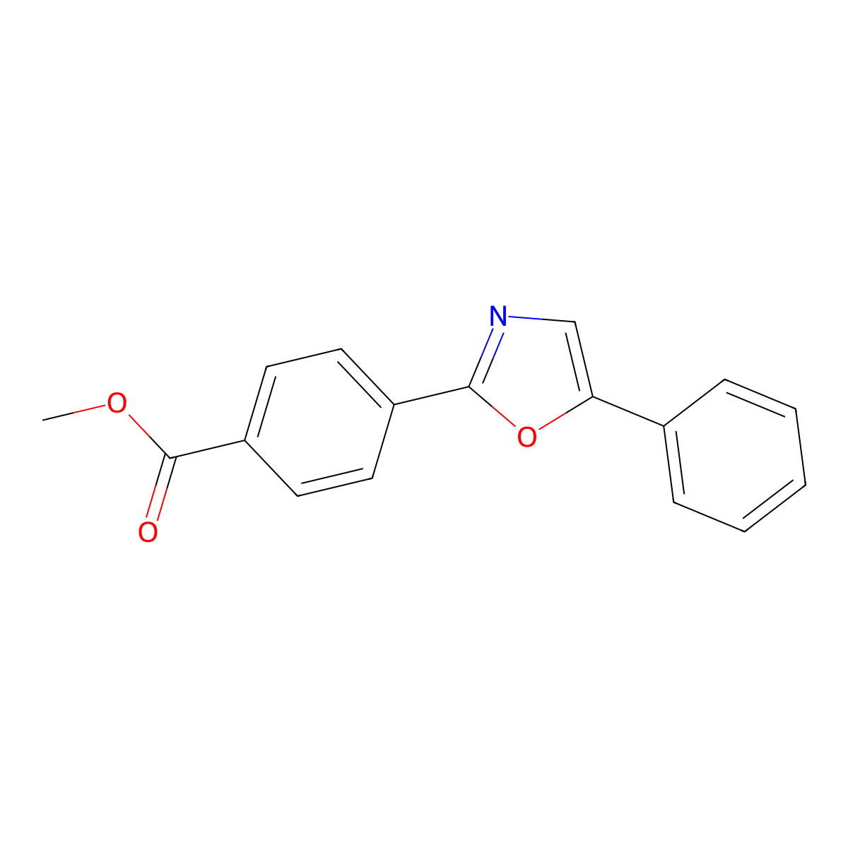 Methyl 4-(5-phenyl-1,3-oxazol-2-yl)benzoate molecular structure, CAS 108783-66-0