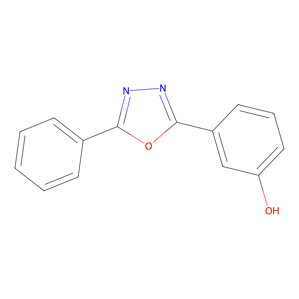 3-(5-Phenyl-1,3,4-oxadiazol-2-yl)phenol molecular structure, CAS 108784-50-5