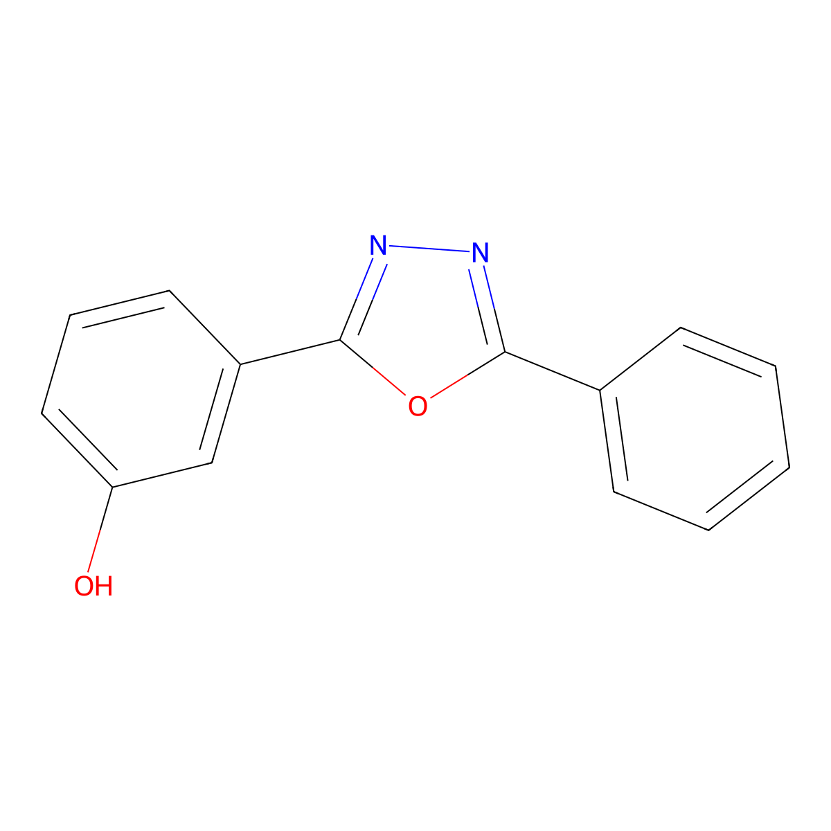 3-(5-Phenyl-1,3,4-oxadiazol-2-yl)phenol molecular structure, CAS 108784-50-5