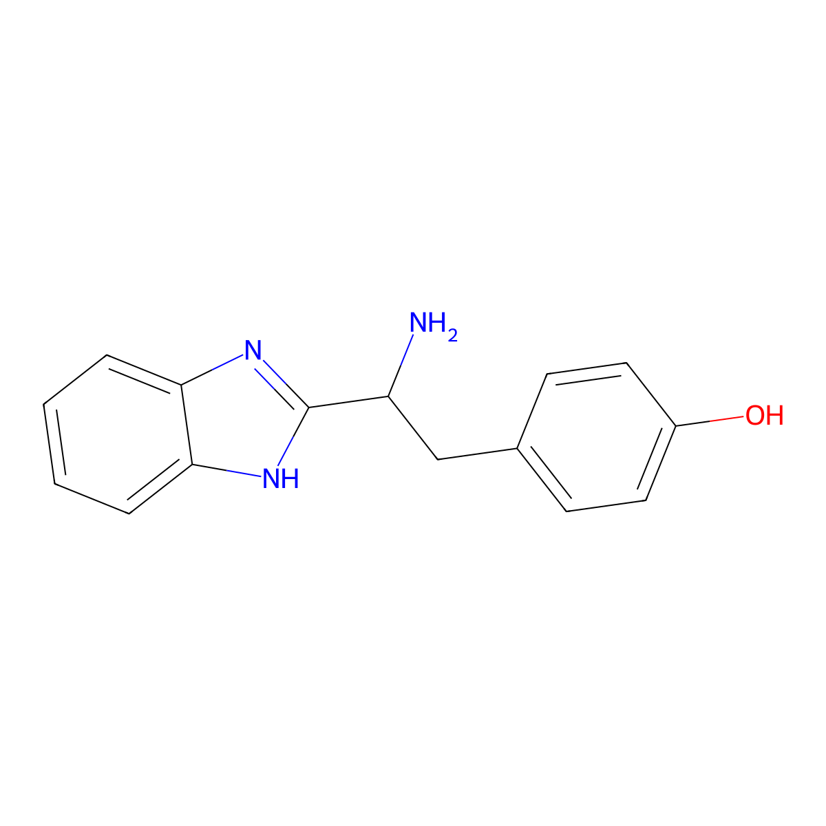 4-[2-amino-2-(1H-1,3-benzodiazol-2-yl)ethyl]phenol molecular structure, CAS 108787-14-0