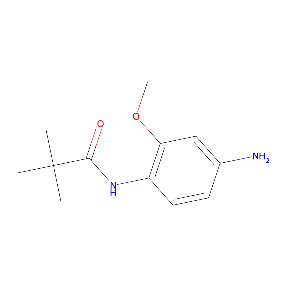 N-(4-amino-2-methoxyphenyl)-2,2-dimethylpropanamide molecular structure, CAS 108792-09-2
