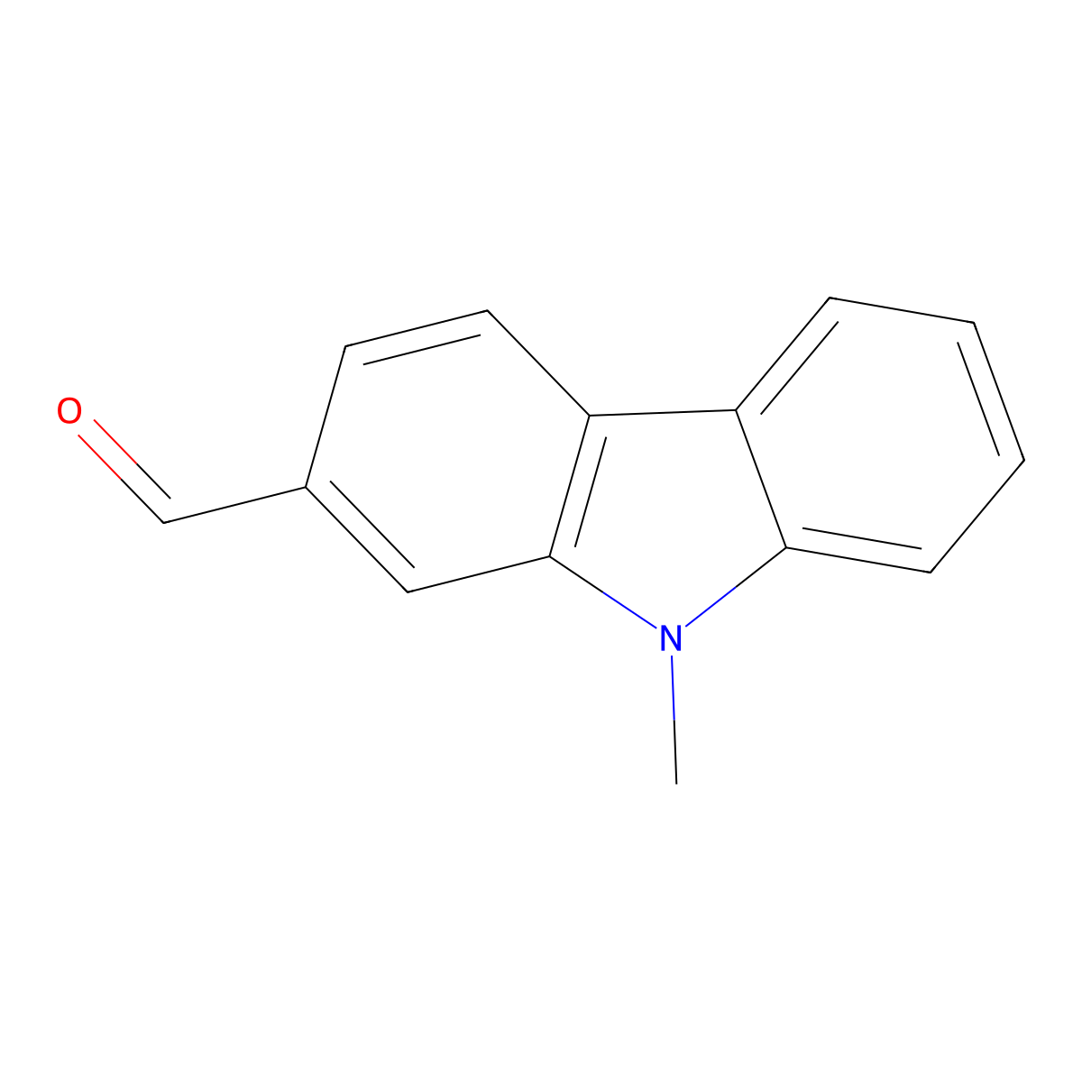 9-Methyl-9H-carbazole-2-carbaldehyde molecular structure, CAS 108793-90-4