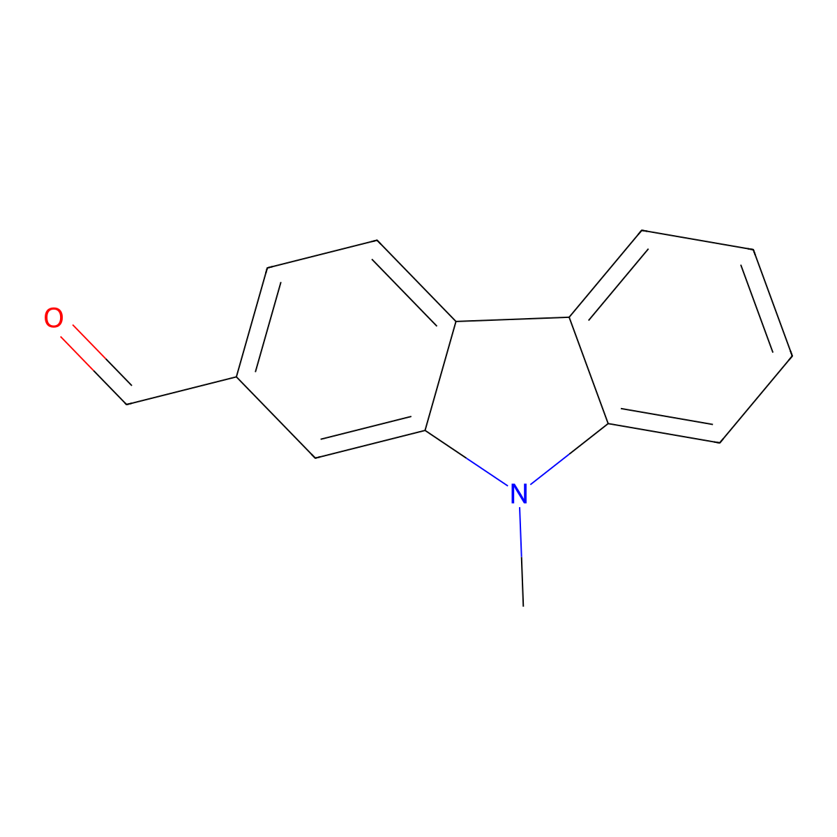9-Methyl-9H-carbazole-2-carbaldehyde molecular structure, CAS 108793-90-4