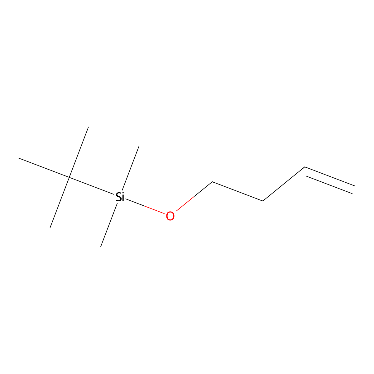 (But-3-enyloxy)(tert-butyl)dimethylsilane molecular structure, CAS 108794-10-1