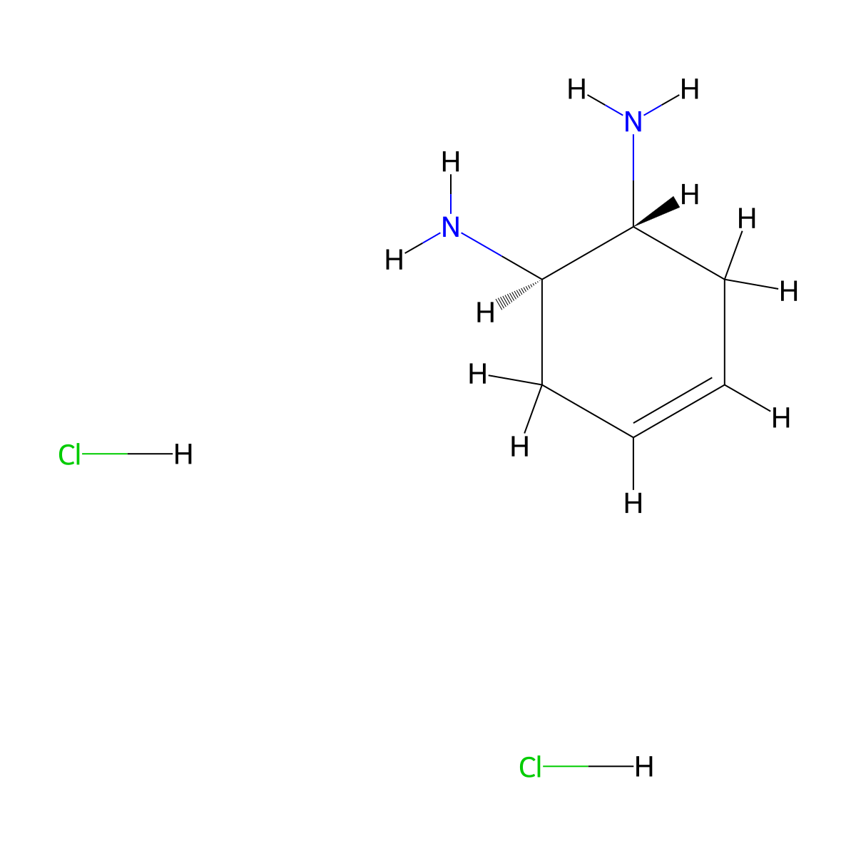trans-4-Cyclohexene-1,2-diamine dihydrochloride molecular structure, CAS 108796-57-2