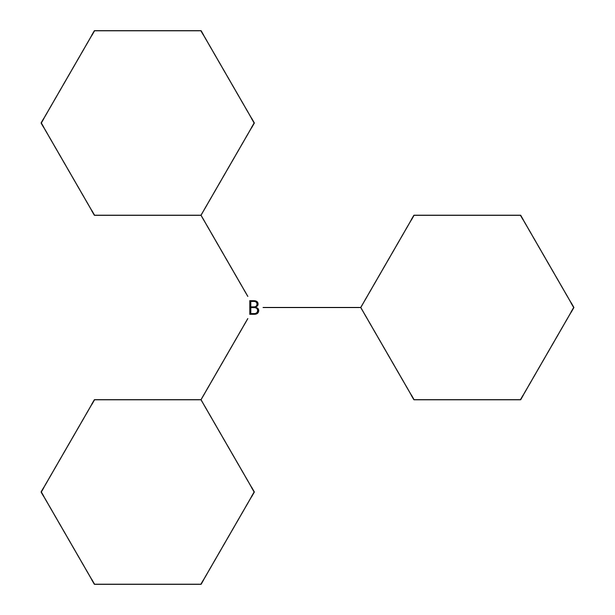 Tricyclohexylborane molecular structure, CAS 1088-01-3
